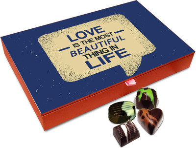 

Chocholik Gift Box - Love Is The Most Beautiful Thing In Life Chocolate Box - 12pc Truffles(144 g)
