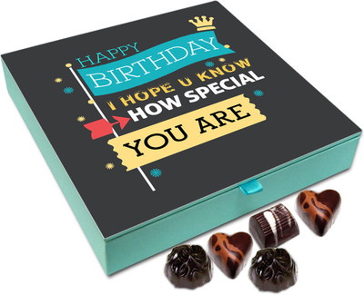 

Chocholik Gift Box - Happy Birthday Special Man Chocolate Box - 9pc Truffles(108 g)