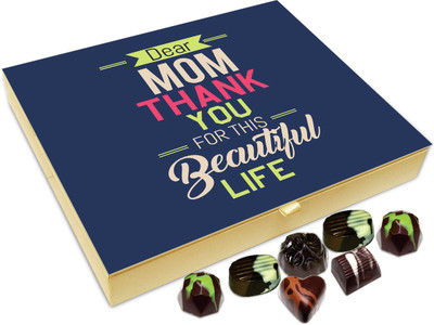 

Chocholik Gift Box - Thanks Mom For This Beautiful Life Chocolate Box - 20pc Truffles(240 g)