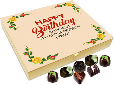 

Chocholik Gift Box - Happy Birthday Amazing Person Chocolate Box - 20pc Truffles(240 g)