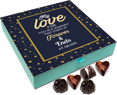 

Chocholik Gift Box - My Love For You Is A Journey Chocolate Box - 9pc Truffles(108 g)