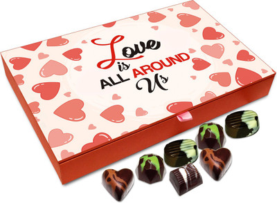 

Chocholik Gift Box - Love Is All Around Us Chocolate Box - 12pc Truffles(144 g)