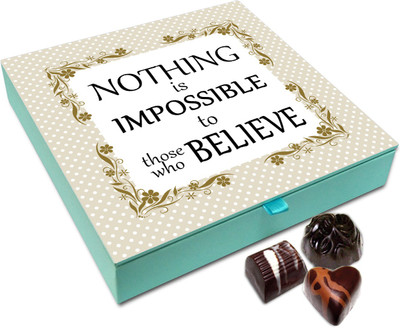 

Chocholik Gift Box - Nothing Is Impossible Chocolate Box - 9pc Truffles(108 g)