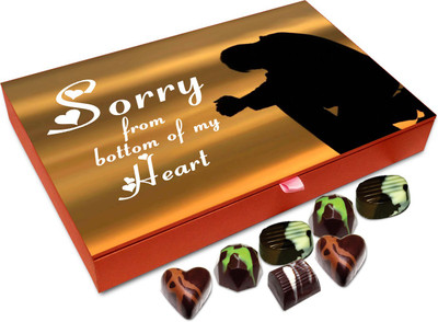 

Chocholik Gift Box - Sorry From The Bottom Of My Heart Chocolate Box - 12pc Truffles(144 g)