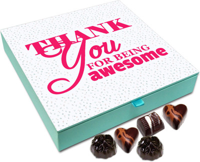 

Chocholik Gift Box - Thank You For Being Awesome Chocolate Box - 9pc Truffles(108 g)