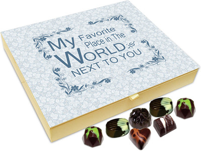 

Chocholik Gift Box - My Favorite Place In World Is Next To You Chocolate Box - 20pc Truffles(240 g)