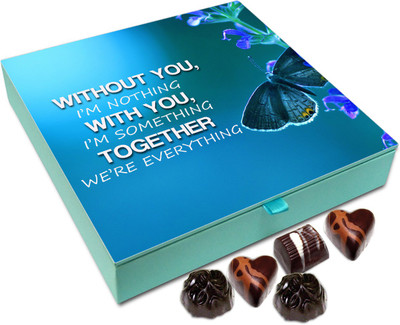 

Chocholik Gift Box - Without You I Am Nothing Chocolate Box - 9pc Truffles(108 g)