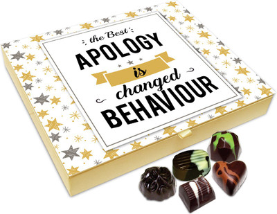 

Chocholik Gift Box - Best Apology Is Changed Behavior Chocolate Box - 20pc Truffles(240 g)