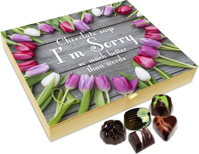 

Chocholik Gift Box - Chocolate Says I Am Sorry Better Than Words Chocolate Box - 20pc Truffles(240 g)