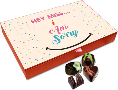

Chocholik Gift Box - Hey Miss I Am Sorry Chocolate Box - 12pc Truffles(144 g)
