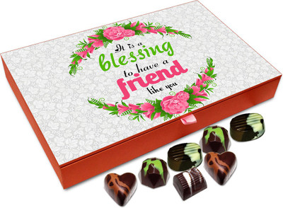 

Chocholik Gift Box - Its A Blessing To Have A Friend Like You Chocolate Box - 12pc Truffles(144 g)