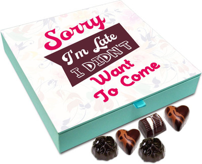 

Chocholik Gift Box - Sorry I Am Late Chocolate Box - 9pc Truffles(108 g)