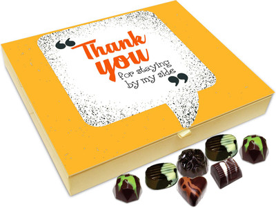 

Chocholik Gift Box - Thank You For Staying By My Side Chocolate Box - 20pc Truffles(240 g)