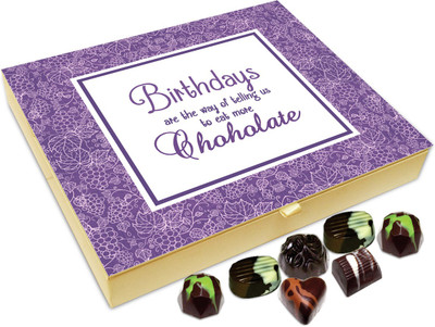 

Chocholik Gift Box - Birthdays Are There To Eat Chocolate Chocolate Box - 20pc Truffles(240 g)