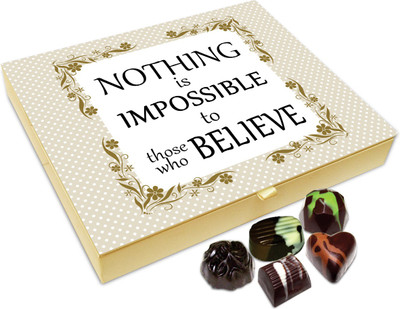 

Chocholik Gift Box - Nothing Is Impossible Chocolate Box - 20pc Truffles(240 g)