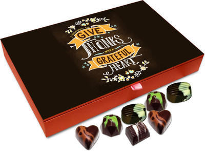 

Chocholik Gift Box - Give Thanks With Grateful Heart Chocolate Box - 12pc Truffles(144 g)