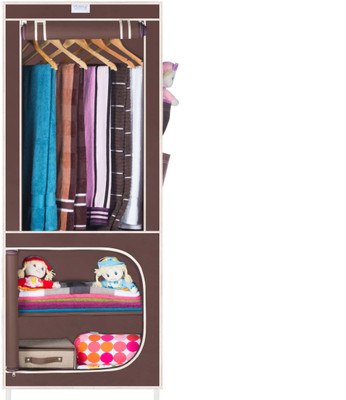 

CbeeSo Carbon Steel Collapsible Wardrobe(Finish Color - Brown)