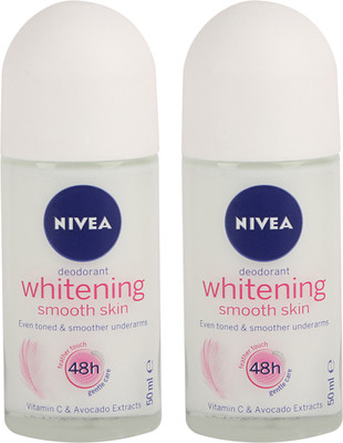 

Nivea Whitening Smooth Skin Deodorant Roll-on - For Women(100 ml, Pack of 2)