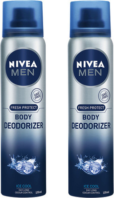 

Nivea Fresh Protect Ice Cool Deodorant Spray - For Men(240 ml, Pack of 2)