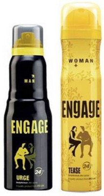 

bhakti enterprise ENGAGE Deodorant Spray - For Men & Women(150 ml, Pack of 2)