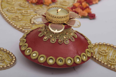 

Super Lifestyle Terracotta Table Diya(Height: 12 inch)