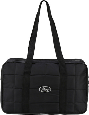 

SuiDhaga PU Black 4 Chains Sober Travelling For Women/Men Travel Duffel Bag(Black)