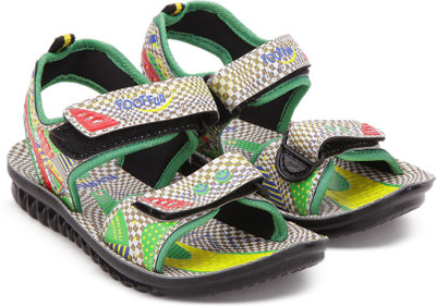 

Footfun by Liberty Boys & Girls Velcro Strappy Sandals(Cream