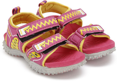 

Footfun by Liberty Girls Velcro Strappy Sandals(Pink