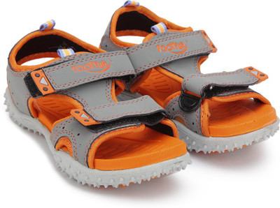 

Footfun by Liberty Boys & Girls Velcro Strappy Sandals(Grey, D.grey