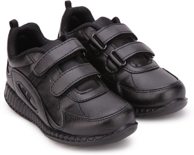 Asics black leather school shoes on sale