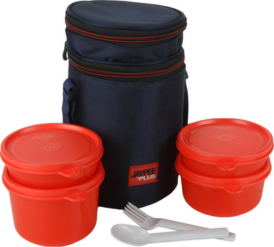 

Jaypee Plus Multi Decker 4 4 Containers Lunch Box(1300 ml), Red