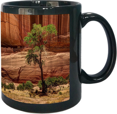 

Arkist white house ruins canyon de chelly national monu Black Ceramic Mug(340 ml), Multicolor