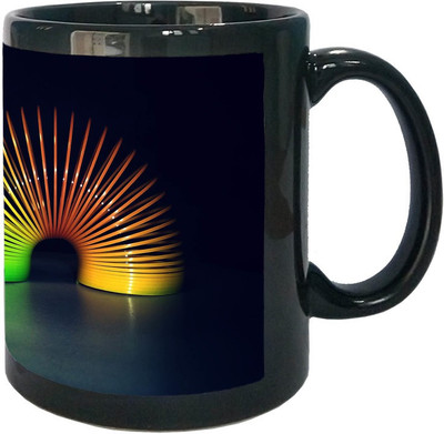 

Arkist rainbows wallpaper Black Ceramic Mug(340 ml), Multicolor