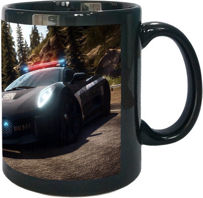

Arkist need for speed rivals simply jaguar digital cop Black Ceramic Mug(340 ml), Multicolor