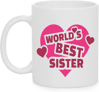 

World Best Sister Mug Ceramic Mug(350 ml), White