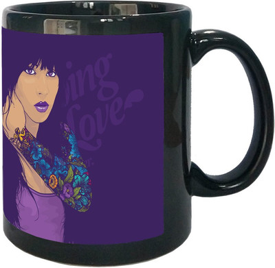 

Arkist purple 2 wallpaper Black Ceramic Mug(340 ml), Multicolor