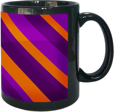 

Arkist rayure purple wallpaper Black Ceramic Mug(340 ml), Multicolor