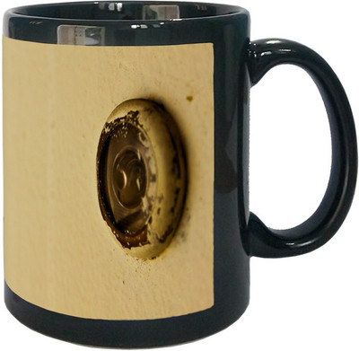 Arkist peep hole wallpaper Black Ceramic Mug(340 ml) available at flipkart for Rs.499