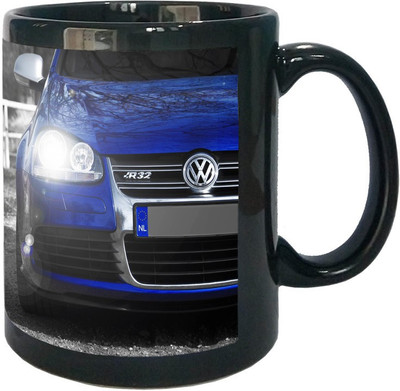 

Arkist volkswagen golf r32 blue wallpaper Black Ceramic Mug(340 ml), Multicolor