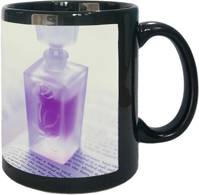 

Arkist violet perfume wallpaper Black Ceramic Mug(340 ml), Multicolor