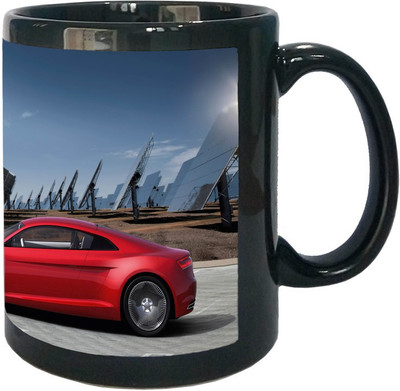 

Arkist audi e tron electric car wallpaper Black Ceramic Mug(340 ml), Multicolor