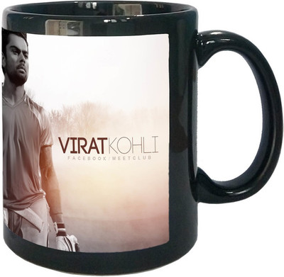 

Arkist virat kohli wallpaper Black Ceramic Mug(340 ml), Multicolor