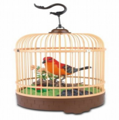 

Reyansh Collection Beautiful Electronic Bird Singing Moving Chirping Toy Pet Bird In Cage(Multicolor)