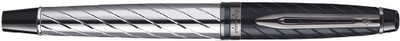 Waterman Exprt Precious Chrome Trim F.Black Gb Roller Ball Pen