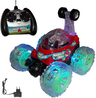 

Shy Products Original 360 degrees Front Axle Spinning Big Wheels Stunt Car with Lights & Music (RED)(Red)