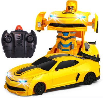 

Kiditos Remote Control Wall Climber One-key Transformation R/c Bumblebee Car Robot(Yellow)