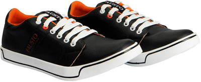 

FAUSTO Trendy Slip On Sneakers For Men(Black