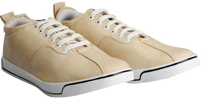 

FAUSTO Trendy Slip On Sneakers For Men(Beige, Cream