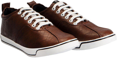 

FAUSTO Trendy Slip On Sneakers For Men(Brown