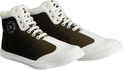 

FAUSTO Trendy Slip On Sneakers For Men(Olive, Olive green